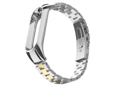 بند فلزی براق اسپرت شیائومی می بند ۵  Xiaomi Mi Band 5 Metalic Sport Metal Strap