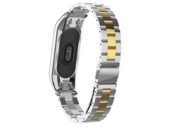 بند فلزی براق اسپرت شیائومی می بند ۵  Xiaomi Mi Band 5 Metalic Sport Metal Strap