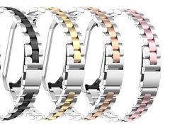 بند فلزی براق اسپرت شیائومی می بند ۵  Xiaomi Mi Band 5 Metalic Sport Metal Strap