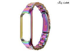 بند فلزی براق دستبند سلامتی شیائومی می بند 5 Xiaomi Mi Band 5 metalic Metal Strap