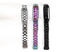بند فلزی براق دستبند سلامتی شیائومی می بند 5 Xiaomi Mi Band 5 metalic Metal Strap
