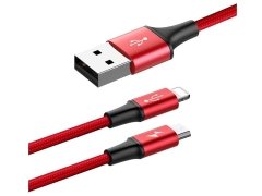 کابل دوسر شارژر سریع بیسوس BASEUS CAML-SU01 RAPID SERIES 2 IN 1 CABLE