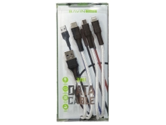 کابل شارژ سه سر باوین Bavin CB-163 3in1 Cable 1m