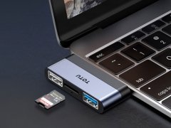 مبدل تایپ سی به یو اس بی و کارتخوان توتو Totu FGCR-012 Linglong Type-C To USB2.0+USB3.0+TF Docking Station
