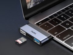 مبدل تایپ سی به یو اس بی و کارتخوان توتو Totu FGCR-012 Linglong Type-C To USB2.0+USB3.0+TF Docking Station