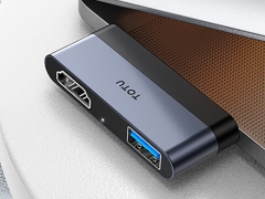 مبدل تایپ سی به اچ دی ام آی و یو اس بی توتو Totu FGCR-010 Linglong Type-C HDMI+USB3.0 Docking Station
