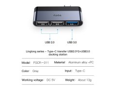 مبدل تایپ سی به یو اس بی توتو Totu FGCR-011 Linglong Type-C To USB2.0+USB3.0 Docking Station