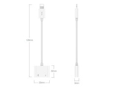 مبدل لایتنینگ به لایتنینگ و صدا توتو Totu EAUC-25 Glory IP to 3.5/ip Audio Charging Adapter