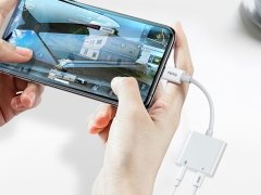 مبدل لایتنینگ به لایتنینگ و صدا توتو Totu EAUC-25 Glory IP to 3.5/ip Audio Charging Adapter