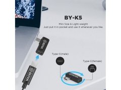 مبدل میکروفون بویا BOYA by-K5 Type-C Male to Type-C Female Adapter