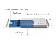 باکس مبدل mSATA به USB 3.0 اوریکو ORICO MSA-U3 mSATA Hard Drive Enclosure