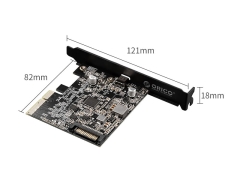 هاب اینترنال تایپ سی اوریکو Orico PE20-1C PCIe Expansion Card for Desktop
