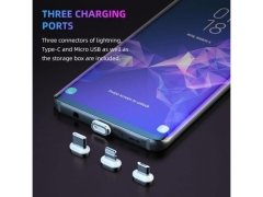کابل شارژ سریع سه سر مگنتی راک Rock G13 3In1 Magnetic Fast Charging Data Cable 2m