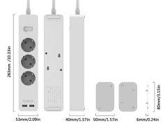 چند راهی 3 سوکت و 2 یو اس بی اوریکو ORICO GPC-3A2U-EU 3 AC Power Strip with 2 USB Charging Port