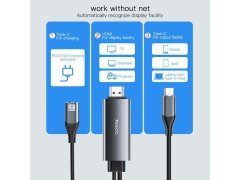 کابل Type-Cبه Hdmi یسیدو 4k مدل  Yesido HM01 Type-C To Hdmi Adapter HM01