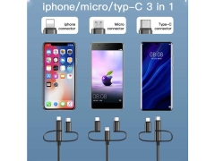 کابل 3سر لایتنینگ،تایپسی،میکرو  به Hdmi یسیدو 4k مدل Yesido HM05 3IN1 HDMI CABLE HM05