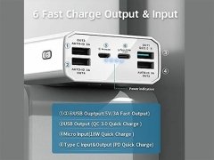 شارژر همراه 40000 میلی آمپر کانفلون KONFULON P40Q 40000mAh QC 3.0 20W Power Bank