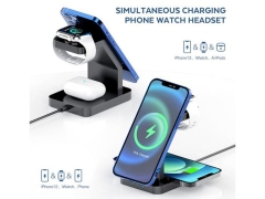 شارژر گوشی و ساعت هوشمند و ایرپاد توتو Totu 3in1 Magnetic Wireless Charging Station