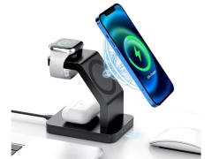 شارژر گوشی و ساعت هوشمند و ایرپاد توتو Totu 3in1 Magnetic Wireless Charging Station