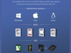 داک هارد دیسک اینترنال اوریکو ORICO NS500C3 3.5 inch USB3.0 to SATA3.0 Hard Drive Dock UASP HDD Enclosure Case