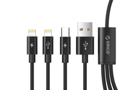 کابل شارژر سه سر اوریکو ORICO UTS2-12 3 in 1 Data Cable 1.2 Meter
