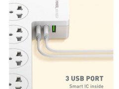 چند راهی برق 5 سوکت و 3 یواس‌بی الدنیو LDNIO Management Power Strip Box SC5309