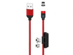 خرید کابل شارژ سریع سه سر ایکس‌او به طول یک متر