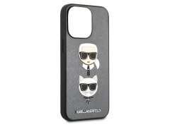 قاب چرمی آیفون 13 پرو طرح کارل و گربه CG Mobile iphone 13 Pro Cat Karl Lagerfeld Leather Case