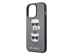 قاب چرمی آیفون 13 پرو طرح کارل و گربه CG Mobile iphone 13 Pro Cat Karl Lagerfeld Leather Case