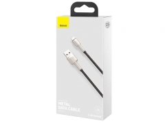 کابل داده و شارژ سریع یو‌اس‌بی به لایتنینگ 25 سانتی‌متری بیسوس Baseus Cafule Series Metal Data Cable USB to IP 2.4A CALJK-01