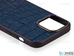قاب چرمی آیفون 13 پرو مکس کجسا Kajsa iPhone 13 Pro Max Neo Classic Croco Pattern Leather Case