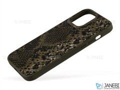 قاب چرمی طرح پوست ماری آیفون 13 پرو کجسا Kajsa iPhone 13 Pro Glamorous Snake Pattern 3 Leather Case