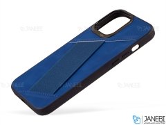 قاب چرمی آیفون 13 پرو کجسا Kajsa iPhone 13 Pro Preppie Elastic Hand Grip Leather Case