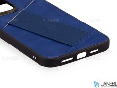 قاب چرمی آیفون 13 پرو کجسا Kajsa iPhone 13 Pro Preppie Elastic Hand Grip Leather Case