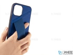 قاب چرمی آیفون 12 و 12 پرو کجسا Kajsa iPhone 12/12 Pro Preppie Elastic Hand Grip Leather Case