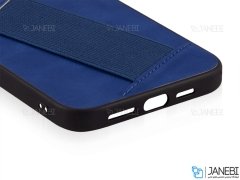 قاب چرمی آیفون 12 و 12 پرو کجسا Kajsa iPhone 12/12 Pro Preppie Elastic Hand Grip Leather Case
