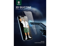 محافظ صفحه نمایش شیشه ای آیفون گرین Green iphone 12 Pro Max 3D Silicone+ Edge Glass