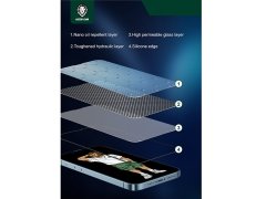 محافظ صفحه نمایش حریم شخصی آیفون 13 و 13 پرو گرین Green Lion 3D Silicone HD Glass Screen Protector Compatible with iPhone 13 / 13 Pro 6.1 GNI13P3HDSICL