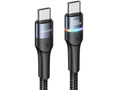 خرید کابل سوپر فست شارژ تایپ‌سی به تایپ‌سی 1.2 متری یوسامز USAMS U76 Type-C to Type-C 100W PD Fast Charging & Data Cable US-SJ537