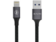 کابل شارژ سریع لایتنینگ  یک متری باوین Bavin Usb cable Iphone 2.4A CB201