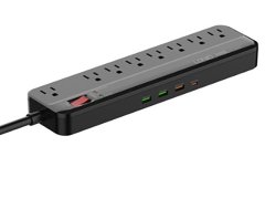 قیمت چند راهی برق و شارژر 7 سوکت 4 پورت الدینیو LDNIO SU8440 US Power Strip 8US Outlets