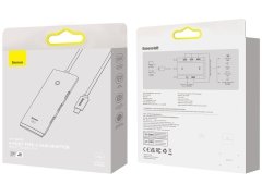 هاب چهار پورت یواس‌بی همراه با کابل دو متری تایپ‌سی بیسوس Baseus Lite Series Type-C HUB WKQX030501