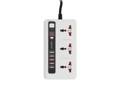 چند راهی و محافظ تایمردار پورودو Porodo Power Socket &amp; USB Hub PD-5P3SQC