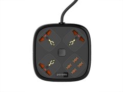 چند راهی و محافظ پورودو Porodo 3 Socket & 4 USB PD-SC3302