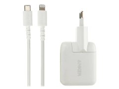 خرید شارژر دیواری فست انکر همراه با کابل Anker PowerPort PD with Charging Cable Lightning B2019LD1
