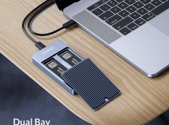 قیمت باکس هارد درایو دوتایی M2 اوریکو ORICO-M2N210-RC3 Dual-bay M.2 NGFF SATA SSD Enclosure