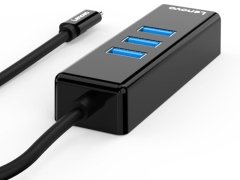خرید هاب تایپ‌سی 4 پورت لنوو Lenovo 4 in 1 Type C HUB 3USB3.0 1Lan Port C625