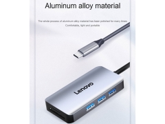 هاب تایپ‌سی با 7 پورت لنوو Lenovo LX0807G Type-C Hub Docking Station