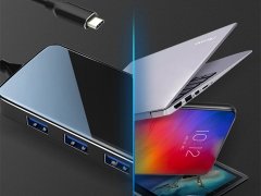 هاب و رم‌ریدر تایپ‌سی با 8 پورت لنوو Lenovo Original USB Type C HUB Multi USB 3.0 ER08