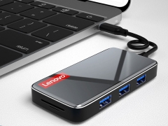 هاب و رم‌ریدر تایپ‌سی با 8 پورت لنوو Lenovo Original USB Type C HUB Multi USB 3.0 ER08